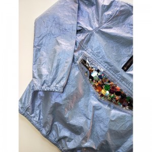 CORTAVIENTOS AZUL CON CAPUCHA PARA NIÑOS RLCJ0002N