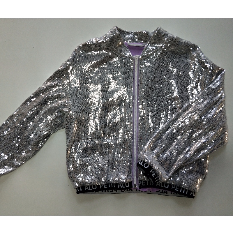 CHAQUETA DE LENTEJUELA SLIVER PARA NIÑOS RLCJ0003N