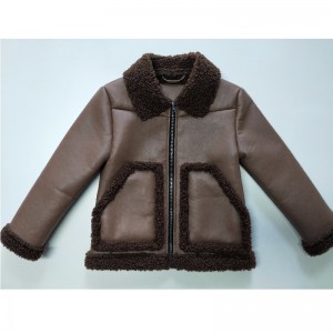 CHAQUETA PU PU MARRÓN INFANTIL RLCPJ0001N