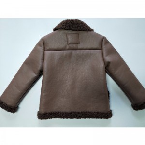 CHAQUETA PU PU MARRÓN INFANTIL RLCPJ0001N