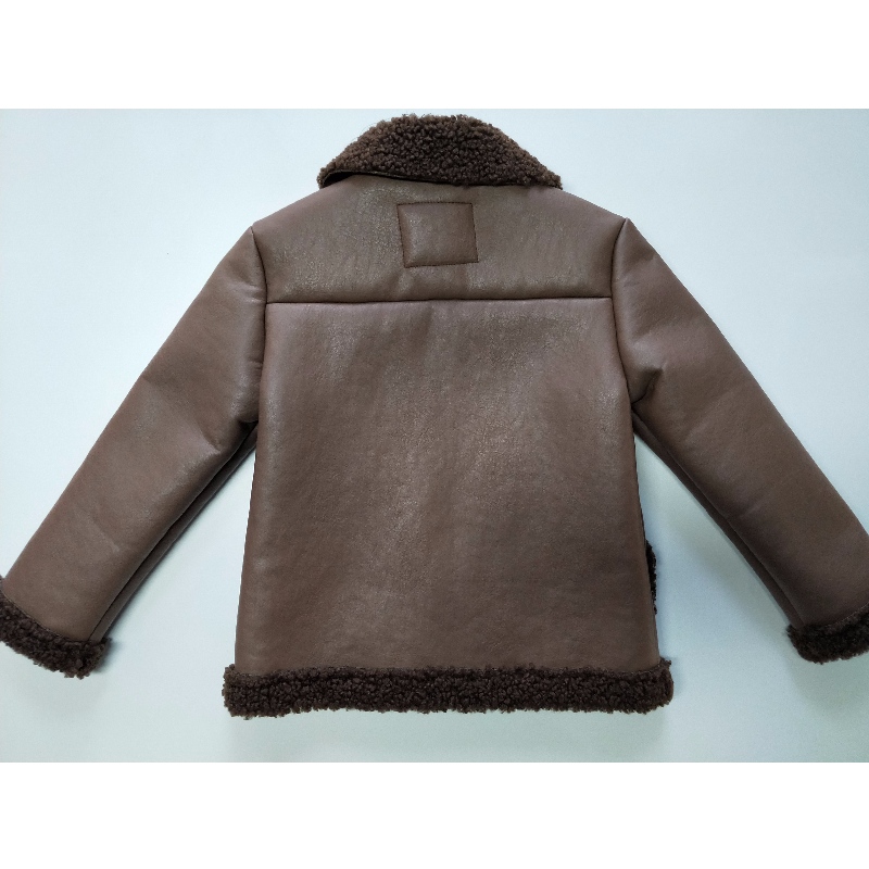 CHAQUETA PU PU MARRÓN INFANTIL RLCPJ0001N