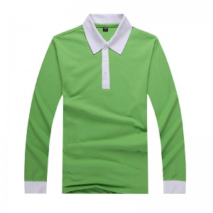 Camisa de manga larga con cuello en contraste.