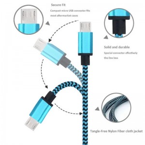 Cable de datos trenzado de nylon