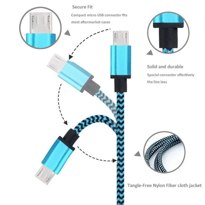 Cable de datos trenzado de nylon