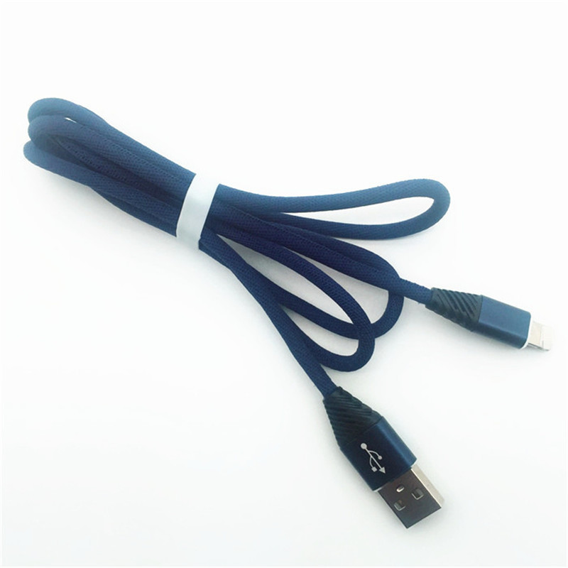 KPS-1004CB 8pin Cable de datos usb de carga rápida de algodón 1M 2.2A de alta calidad