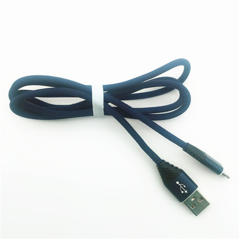 KPS-1004CB 8pin Cable de datos usb de carga rápida de algodón 1M 2.2A de alta calidad