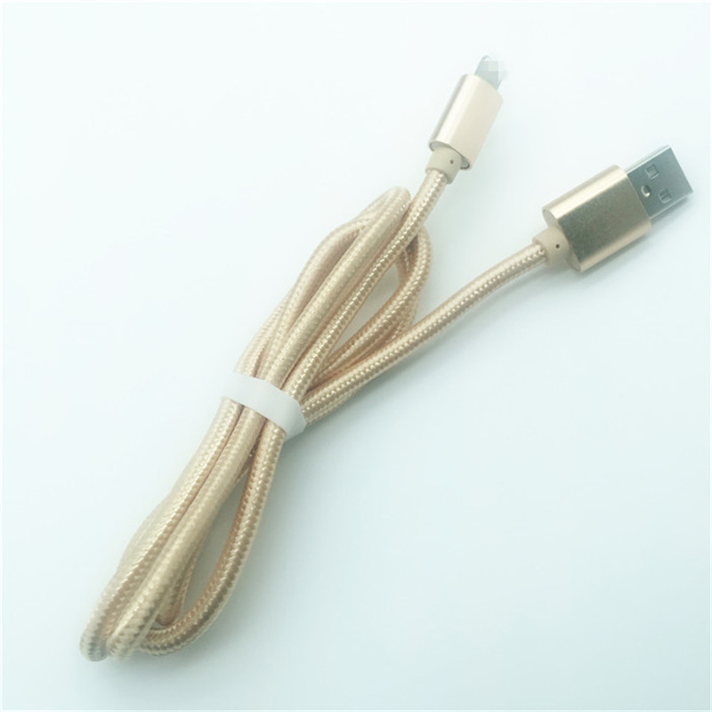 KPS-1005CB 8PIN Venta caliente 1M nylon trenzado 2.4A cable de datos de carga rápida usb