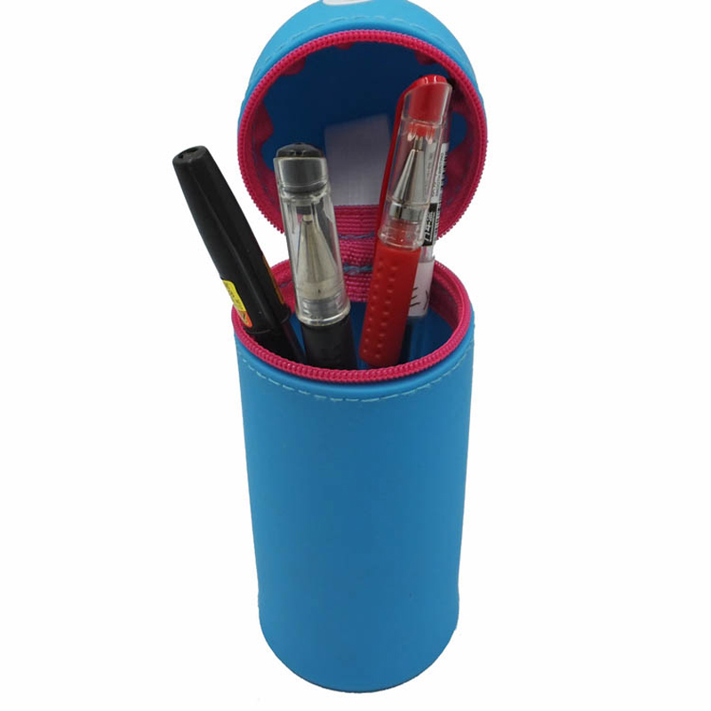Caja de lápiz colorida al por mayor del caucho de silicona del bolso de la pluma de China