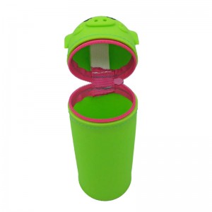 Estuche de lápices de silicona color caramelo para papelería linda