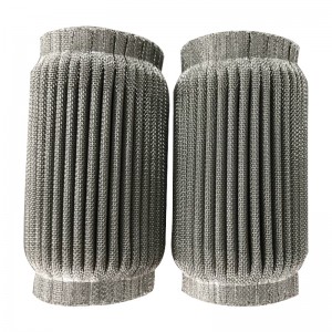 Vela de filtro de agua plisada de acero inoxidable de 50 micrones