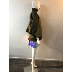 ABRIGO DE MANGUERA BAT DE SEÑORA EN KHAKI RLWPC0043