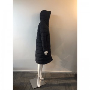 ABRIGO LONGLINE NEGRO DE SEÑORA RLWPC0056