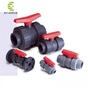 Válvula de bola de doble unión de PVC de alta presión para agua de bebida