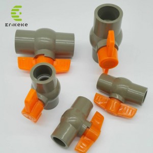 La válvula de bola de PVC con mango de mariposa de alta presión