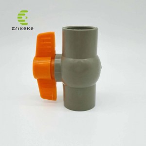 La válvula de bola de PVC con mango de mariposa de alta presión