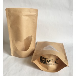 Bolso biodegradable del envase de plástico del PLA para la comida, bolsa respetuosa del medio ambiente del soporte que lamina