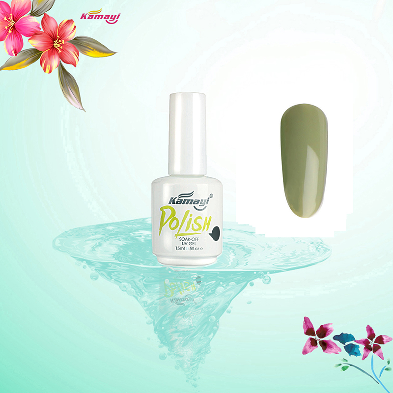 Kamayi Venta caliente 15 ml profesional uv color gel gel esmalte de uñas estilo verde gel polaco para nail art