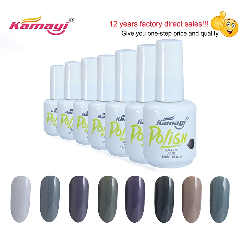 Kamayi Custom Private Label Nail Salon 60 colores Gel acrílico esmalte de uñas Remojo Semi Uv Gel Polish permanente para venta al por mayor