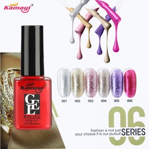 Kamayi en stock Esmalte de uñas de gel de 15 ml Sin toallita Conjunto de capa superior y base Empapa la laca de uñas de gel UV LED