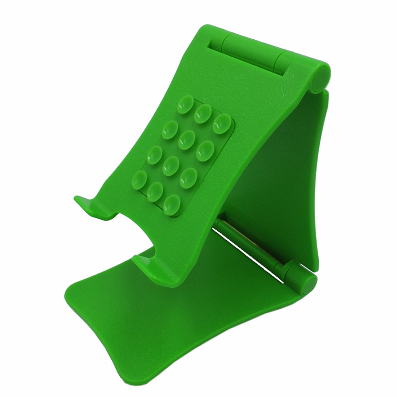 Soporte de teléfono plegable de silicona ajustable verde