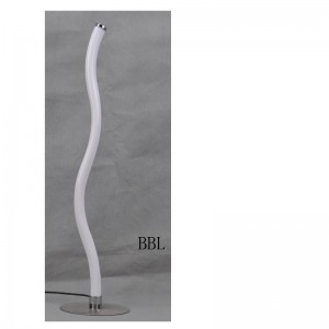 Lámpara de mesa LED con tubo de acrílico en forma de onda