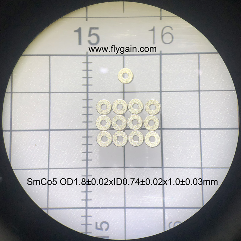 Micro Precision SmCo Ring Magnet para motor móvil