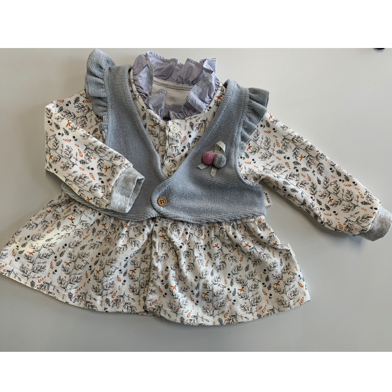 VESTIDO ESTAMPADO HOJA INFANTIL RLCD0001