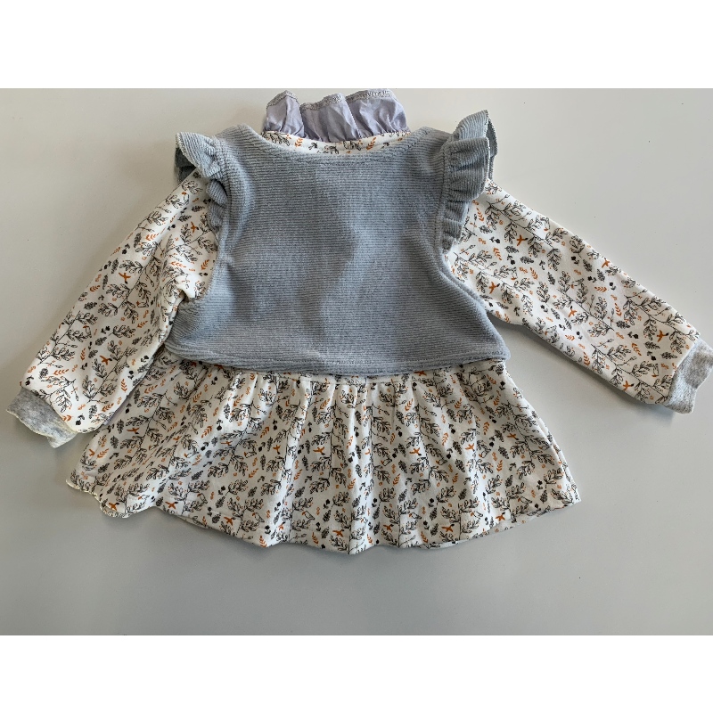 VESTIDO ESTAMPADO HOJA INFANTIL RLCD0001