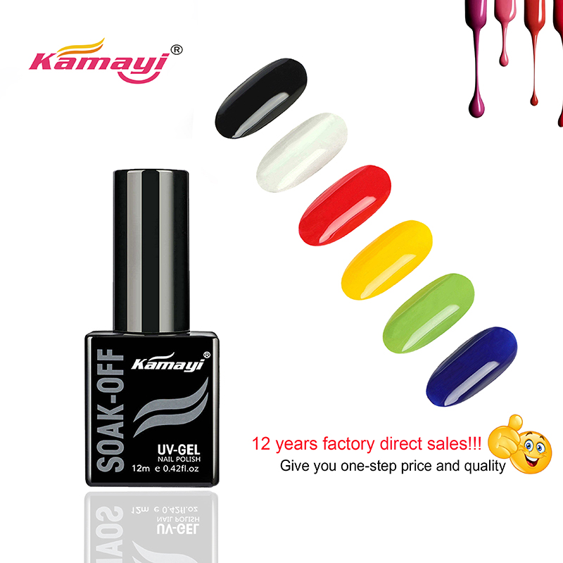 Kamayi China Fabricante 72 colores LED natural gel polaco remojo gel color etiqueta privada UV gel de uñas polaco