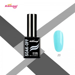 Kamayi Nail Products Muestra gratis Uv Gel Esmalte de uñas Botella negra 12ml Esmalte de gel