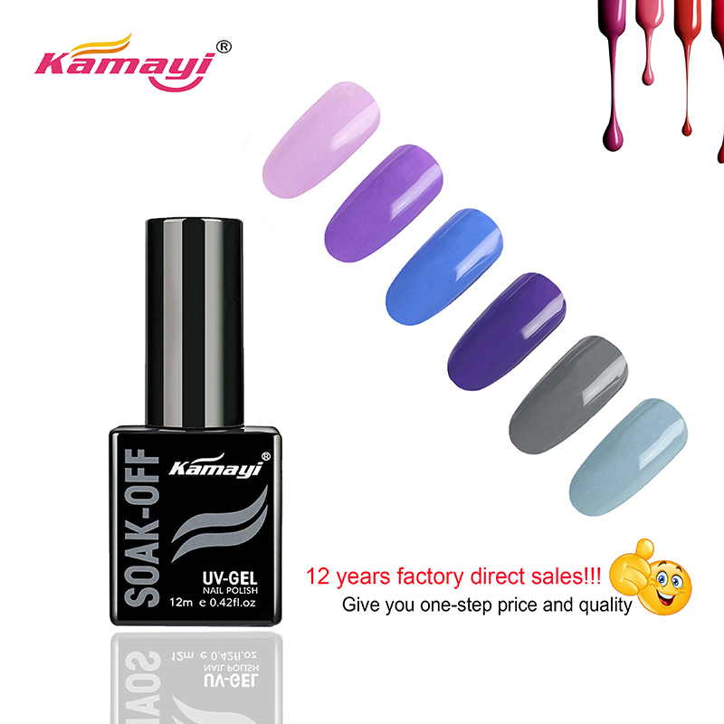 Kamayi Custom Private Label Nail Salon 72 colores Gel acrílico esmalte de uñas Remojo Semi Uv Gel permanente para mayorista