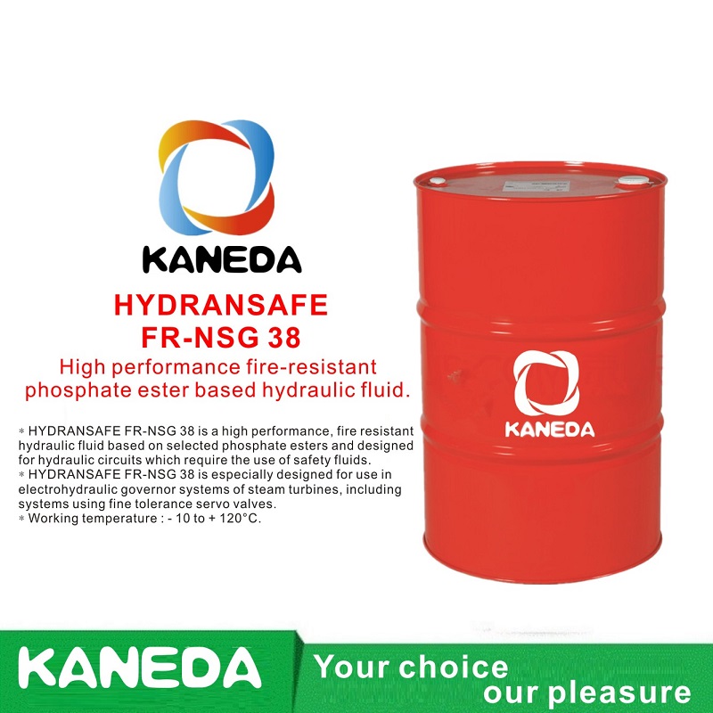 KANEDA HYDRANSAFE FR-NSG 38 Fluido hidráulico a base de éster de fosfato resistente al fuego de alto rendimiento.