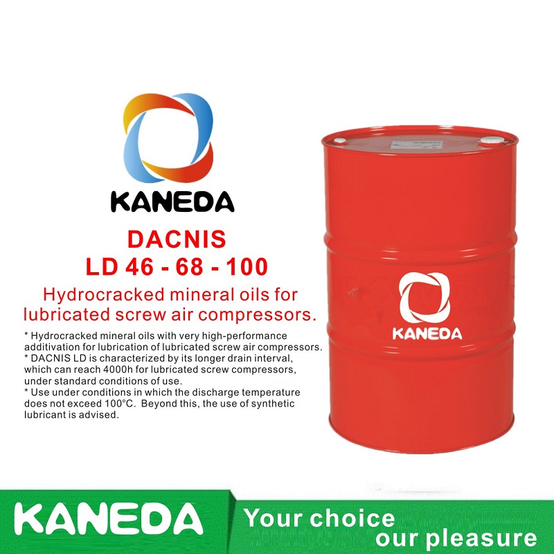 KANEDA DACNIS LD 32 - 46 - 68 Aceites minerales hidrocraqueados para compresores de aire de tornillo lubricados.