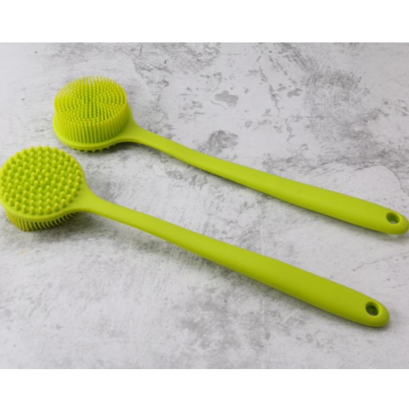 Cepillo de baño de silicona mango largo artefacto de baño mango largo multifuncional cepillo de baño cepillo de baño