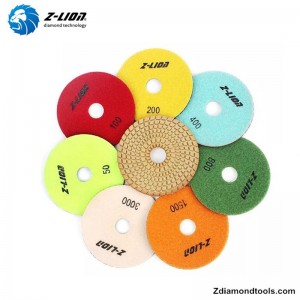 Z-LION ZL-123C Almohadillas de pulido flexibles de resina húmeda para proyectos de piedra