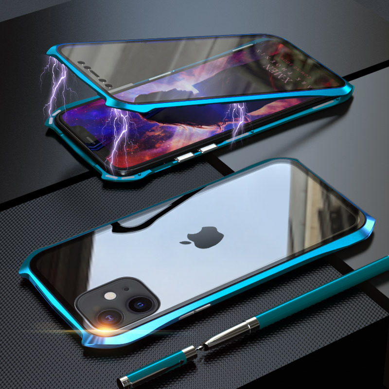 Para iPhone 11 Estuche Estuche de teléfono de adsorción magnética