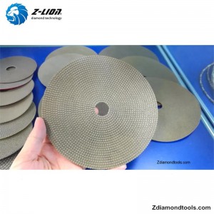 ZLION ZL-123E Almohadillas de pulido de diamante galvanizado de 7 \