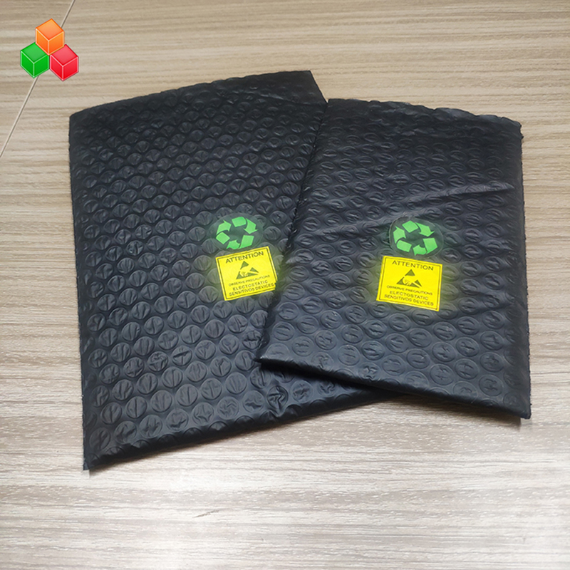 Bolsa de plástico acolchada a prueba de rasgaduras de burbujas de logotipo impreso personalizado / bolsa de envoltura de aire de burbuja de sobre de envío de poli extruido