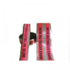 Fabricante de alta calidad por corte de PVC barricada cable subterráneo detectable advertencia cinta de papel de aluminio