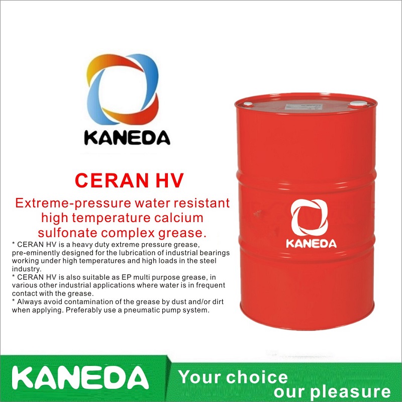 KANEDA CERAN HV Grasa compleja de sulfonato de calcio resistente a agua a alta presión y alta temperatura.