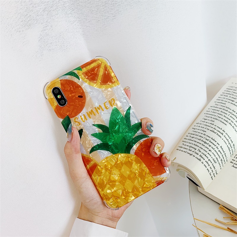 Funda para teléfono con piña y limón