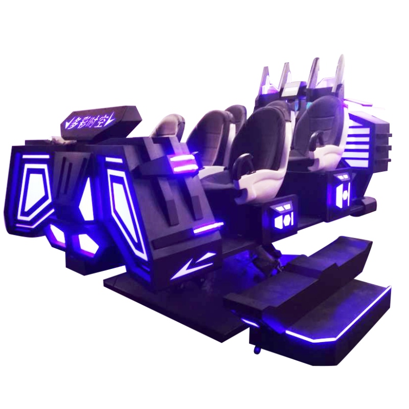 Nave espacial VR oscura Venta caliente diversión realidad virtual experiencia asiento 9Dvr cine 6 asientos 9dvr para la familia
