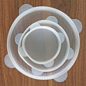 Food Grade Set de 3 tapas reutilizables para tazones de silicona