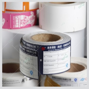 Excelente saturación de color barra de acero etiquetas colgantes etiquetas de alta temperatura