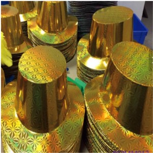 Fiesta caliente decoración plástico flash papel sombrero