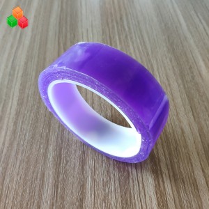 Tamaño del diseño de China color excelente calidad lavable reutilizable doble lado fuerte autoadhesivo gel agarre magia nano cinta de succión