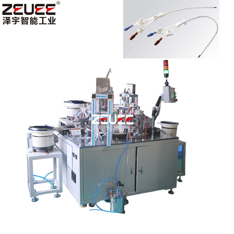 Máquina de ensamblaje automático de aguja de jeringa de producto médico
