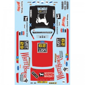 etiqueta de tobogán de agua modelo de coche