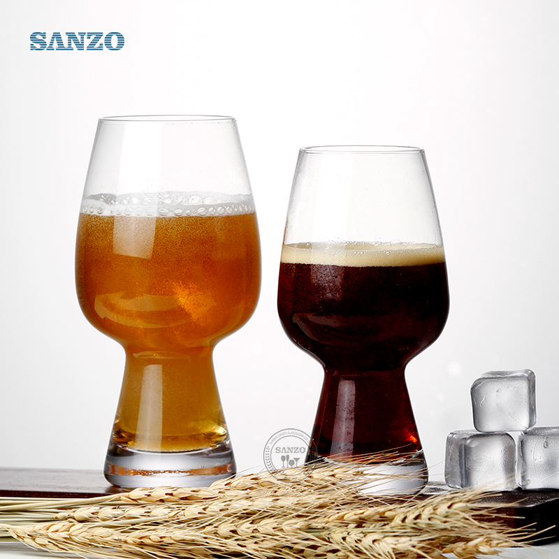 Vaso de cerveza publicitario Sanzo con mango Logotipo grabado al aguafuerte Lata de cerveza Vidrio Pepsi Vaso de cerveza