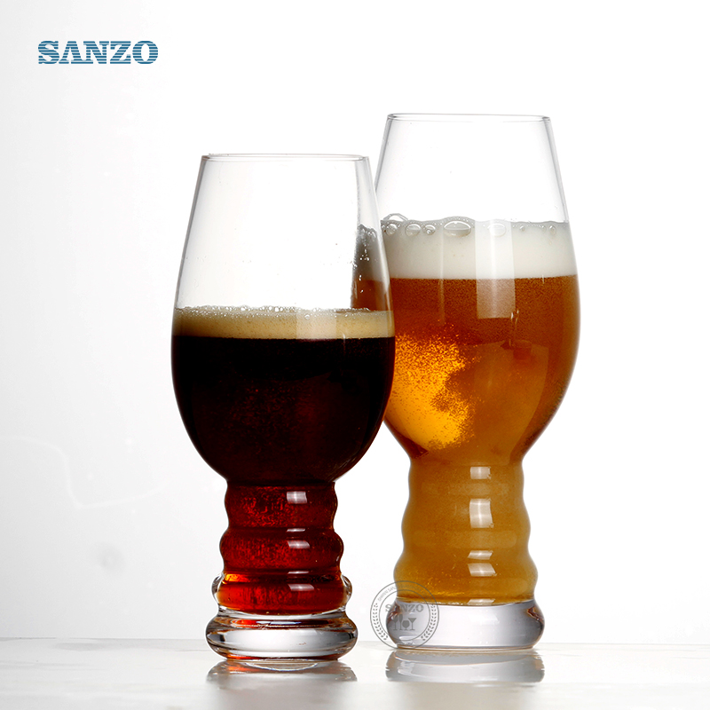 Sanzo Bar Creative Crescent Shape Juice Beer Vaso Glass Tamaño personalizado Beber Beer Glass Vasos de cerveza personalizados